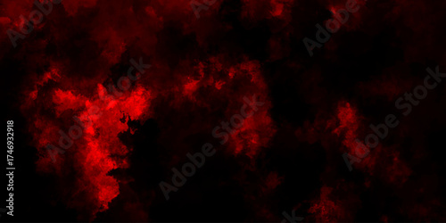 Dark red powder explosion cloud on black background. Abstract red and black grunge texture smoke. smoke fog misty texture overlay on dark black. paranormal red mystic smoke, clouds for movie.