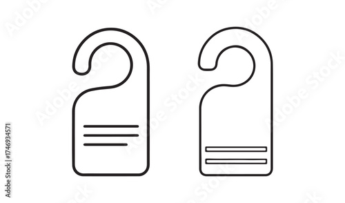 Two door hangers isolated on white background, vector format