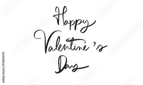Happy valentine day text font calligraphy hand written lettering script black color icon object happy valentine day love romantic 14 fourteen day date february month gift heart happy valentine day art