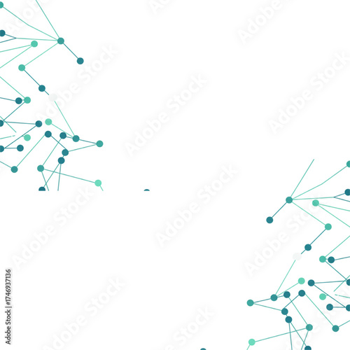 Dynamic network connections and abstract data points create a modern, interconnected digital landscape, perfect for technology and innovation themes.