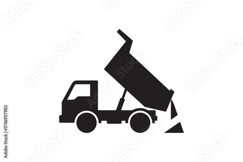 Dump Truck Silhouette Design Construction Truck Silhouette Art