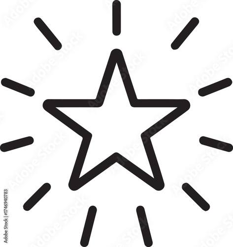 Star Achievement Outline Icon