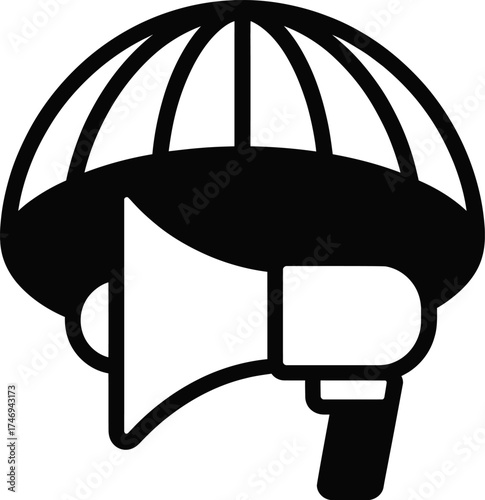 Global Marketing and International Announcement Icon

