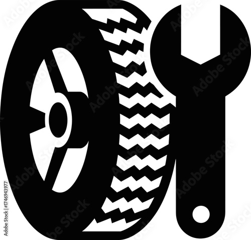 Automotive Repair and Tire Service Icon

