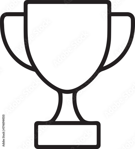 Trophy Cup Outline Vector