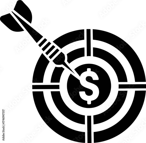 Financial Success Target and Goal Icon

