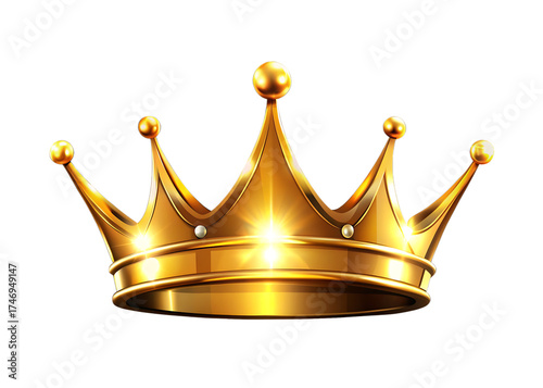 A majestic golden royal crown adorned with jewels against a deep black background
