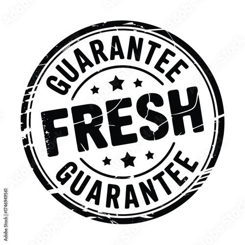 Fresh guarantee stamp seal of approval