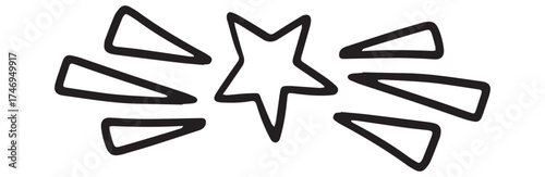 Vector illustration of an abstract graffiti pattern with star symbols and icon shapes