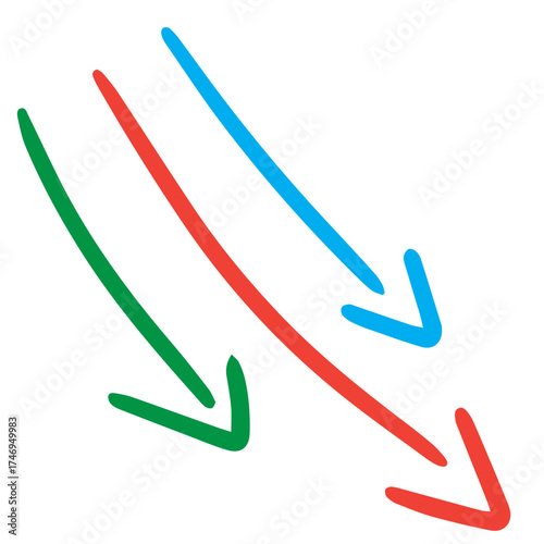 Red and Green Arrow Icons Representing Yes and No Choices