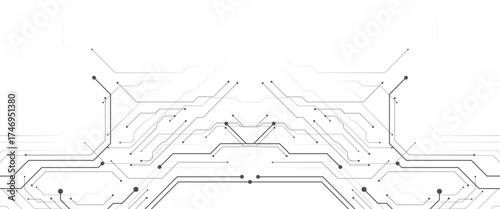Vector abstract digital Technology black circuit diagram concept