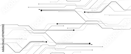 Vector abstract digital Technology black circuit diagram concept