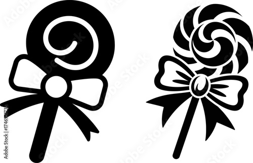 Swirl Lollipop with Bow Icon


