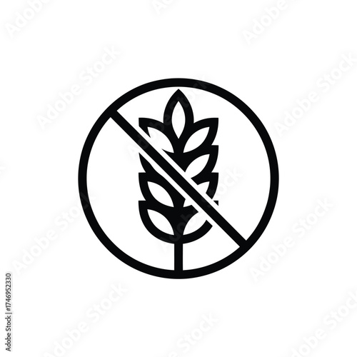 Gluten free symbol icon for food and dietary needs