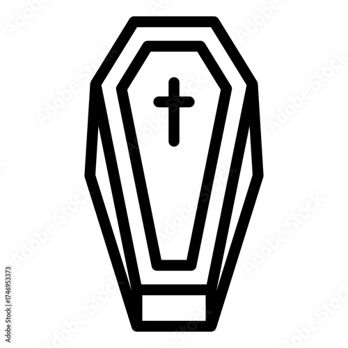 coffin icon vector