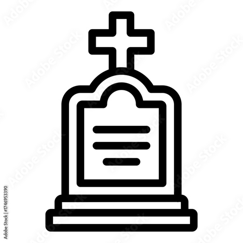 gravestone icon vector