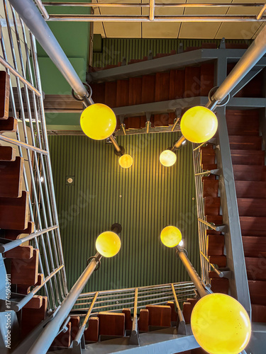 Staircase in the ICC Berlin, the International Congress Center Berlin, the capital of Germany, at the open day in September