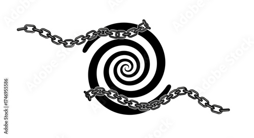 Hypnotic Spiral with Chains.