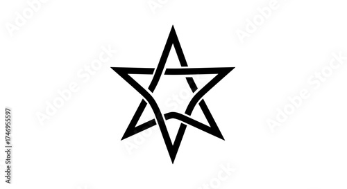 Intertwined Star of David Symbol.