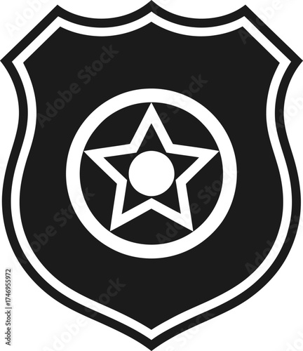  Police Badge Star Shield

