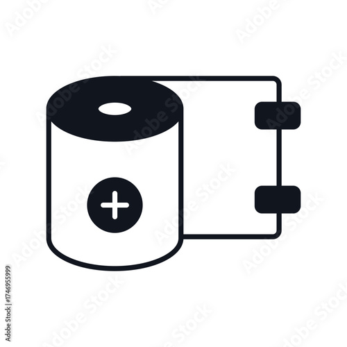 Bandage  icon with white background vector stock illustration