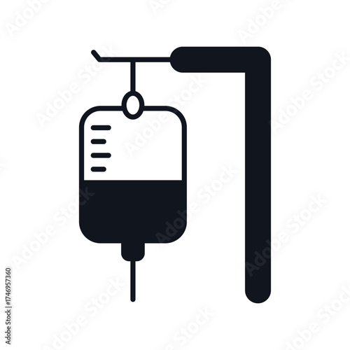 Transfusion  icon with white background vector stock illustration
