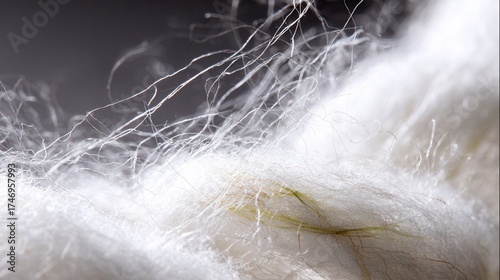 Close-up texture of soft fluffy fibers