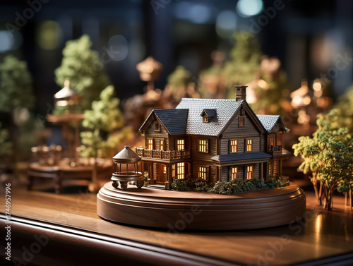 Real Estate Law Illustrated Through Gavel and House Model Concepts