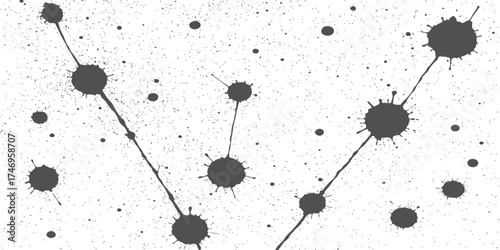 Black ink paint grunge splash splatter vector drop stain dirty blot splat spot design silhouette spray liquid art pattern texture illustration drip shape