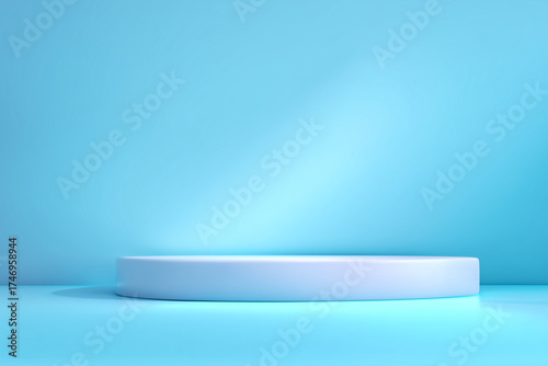 Wallpaper Mural Moody stage light background. Ethereal scene of blue fog and light creating a misty, atmospheric effect Torontodigital.ca