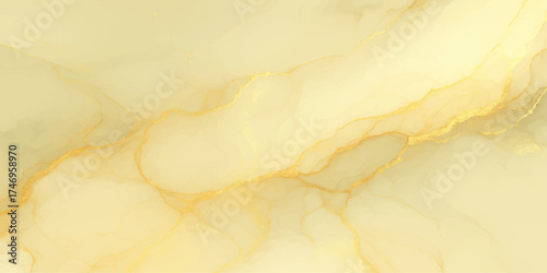 Abstract background of yellow paint with a closeup of a delicious mashed potato meal in a white bowl and a slice of bread