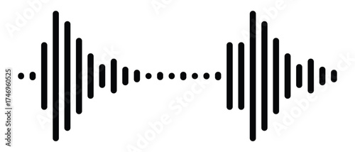 Sound Wave and Radio Signal Vector Set – Minimalist Audio Equalizer, Music Frequency Bars, and Soundwave Line Icons Collection