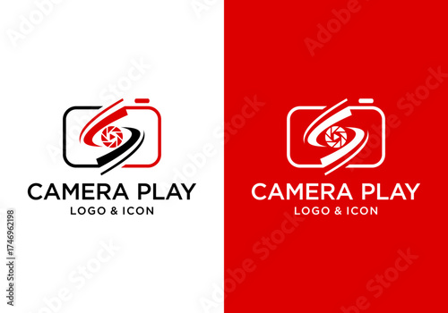 digital camera photo logo icon vector design