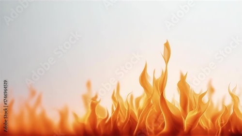 Minimal Nature Video with White Space Focus on Flames in a Tranquil Setting