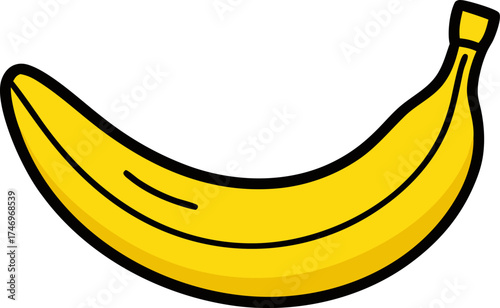 Clean and Minimal Hand Drawn Banana Illustration