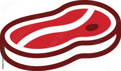 Elegant and Simple Minimal Steak Food Icon