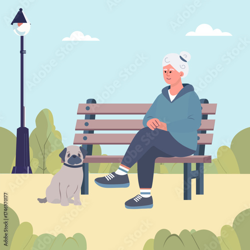 Retirement Dog Activity Retired people Park Health