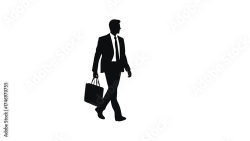 silhouette of a businessman