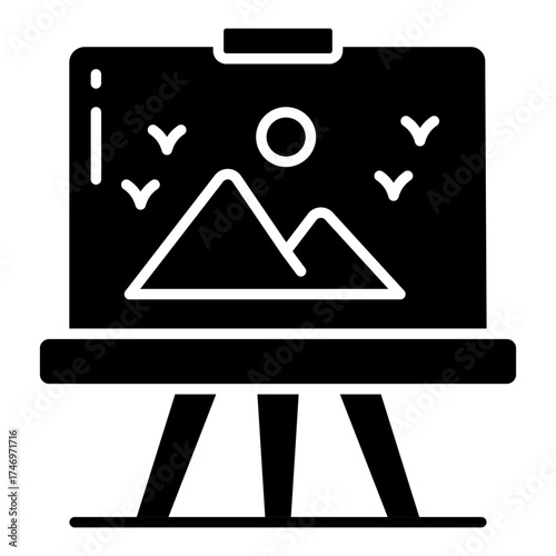 Premium icon of painting board