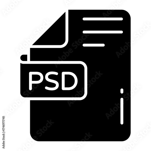 Trendy design icon of psd file 