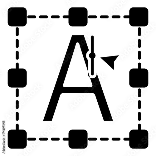 Modern style icon of transformation tool 