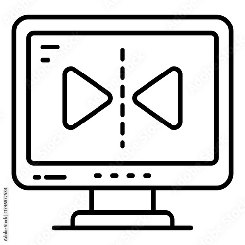 A linear design icon of reflect tool