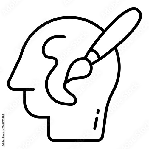 Modern design icon of artist 