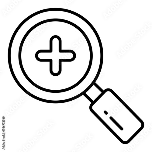 A unique design icon of zoom in