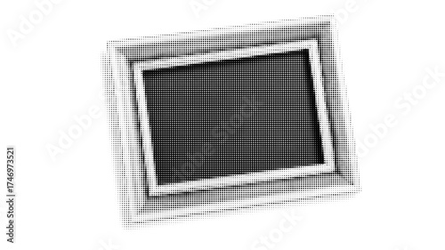 Luxury Portrait Frame Isolated Element at the White Background. Antique carved frame with golden details for classic photography bg..