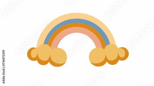 Bouncing Rainbow Loop Animation on Transparent Background