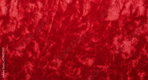 Deep Red Crushed Velvet Fabric Texture image photo