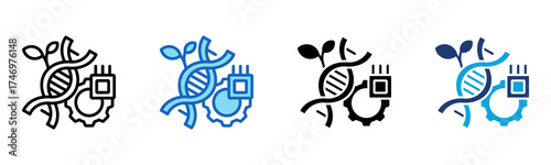 Biotechnology icon Multi Style Vector Illustration
