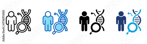 Genomic icon Multi Style Vector Illustration