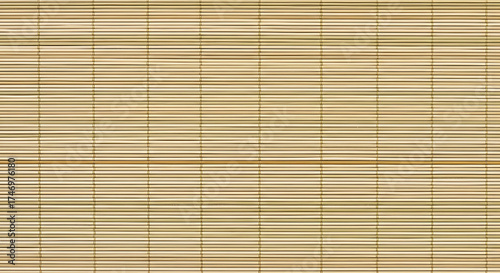Close-up Texture of a Bamboo Blind or Roller Shade with Horizontal Slats image photo